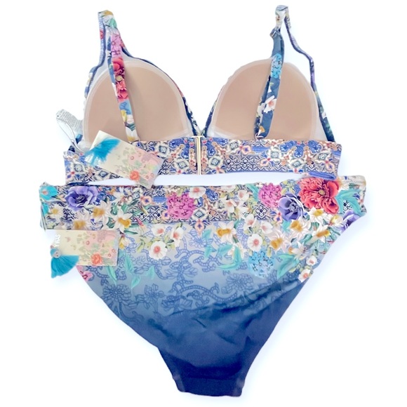 JOHNNY WAS Sunset Bikini Adjustable Shoulder Straps Top Hipster Bottoms Set NWT - Picture 10 of 14